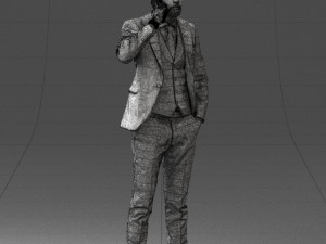 man in checkered suit 0220 3d print reay Modello di stampa 3D