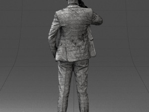 man in checkered suit 0220 3d print reay Modello di stampa 3D