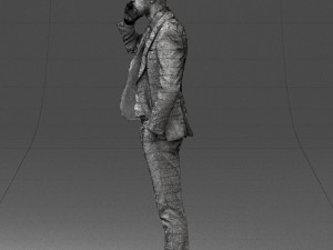 man in checkered suit 0220 3d print reay Modello di stampa 3D