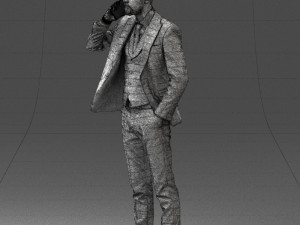 man in checkered suit 0220 3d print reay Modello di stampa 3D