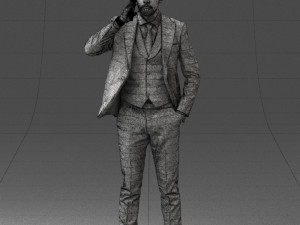 man in checkered suit 0220 3d print reay Modello di stampa 3D