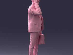 man with phone 0117 3D 模型