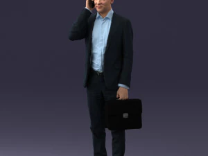 電話0117を持つ男 3Dプリント準備完了 3Dプリントモデル