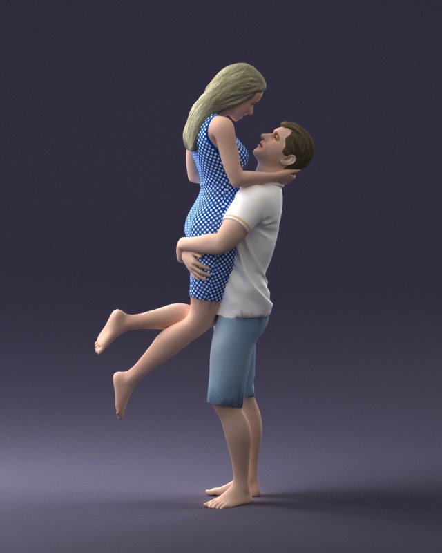 couple 0207 3D-Modell .c4d .max .obj .3ds .fbx .stl .blend 