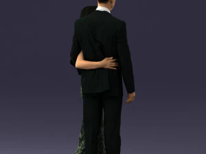 couple in evening clothes 1224 3D Model