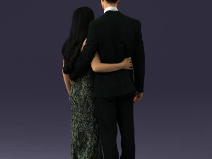 couple in evening clothes 1224 3D Model