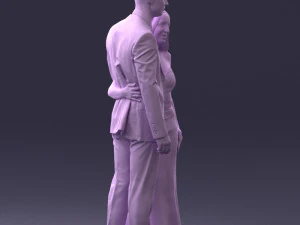 couple in evening clothes 1224 3D Model