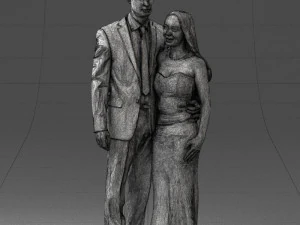 couple in evening clothes 1224 3D Model