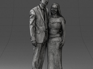 couple in evening clothes 1224 3D 모델