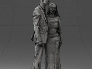 couple in evening clothes 1224 3D Model