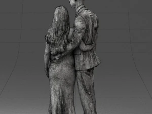 couple in evening clothes 1224 3D Model