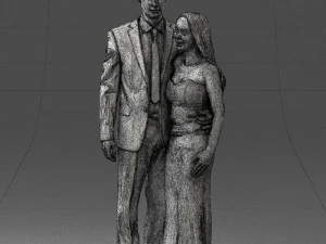 couple in evening clothes 1224 3D Model