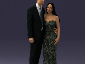 couple in evening clothes 1224 3d print ready 3D Print Model