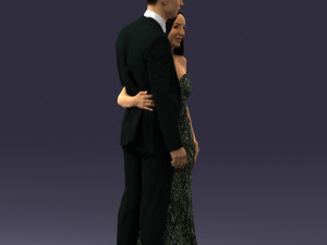 couple in evening clothes 1224 3d print ready Modelo de Impressão 3D