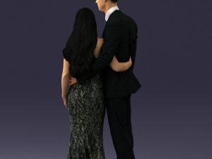 couple in evening clothes 1224 3d print ready Modelo de Impressão 3D