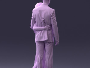 couple in evening clothes 1224 3d print ready Modelo de Impressão 3D