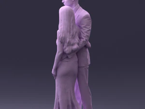 couple in evening clothes 1224 3d print ready 3D Print Model