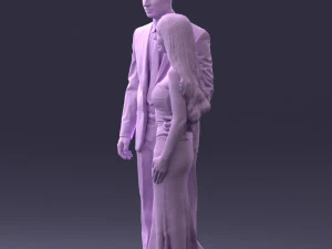 couple in evening clothes 1224 3d print ready 3D Print Model