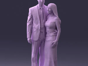 couple in evening clothes 1224 3d print ready 3D Print Model