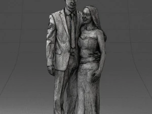 couple in evening clothes 1224 3d print ready 3D Print Model