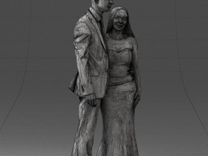 couple in evening clothes 1224 3d print ready Modelo de Impressão 3D