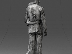 couple in evening clothes 1224 3d print ready Modelo de Impressão 3D