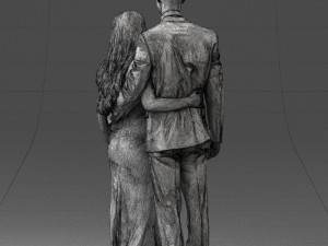 couple in evening clothes 1224 3d print ready Modelo de Impressão 3D