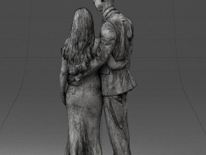 couple in evening clothes 1224 3d print ready Modelo de Impressão 3D