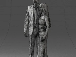couple in evening clothes 1224 3d print ready 3D Print Model
