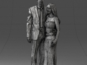 couple in evening clothes 1224 3d print ready Modelo de Impressão 3D