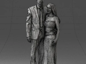 couple in evening clothes 1224 3d print ready 3D Print Model