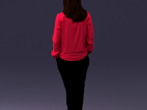 woman in pink sweater 0228 3D 모델