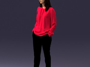 woman in pink sweater 0228 3D 모델