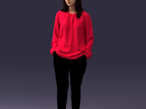woman in pink sweater 0228 3D 모델