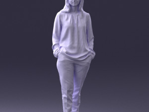 woman in pink sweater 0228 3D 모델