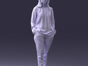 woman in pink sweater 0228 3D 모델