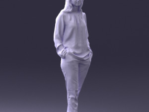 woman in pink sweater 0228 3D 모델