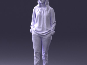 woman in pink sweater 0228 3D 모델