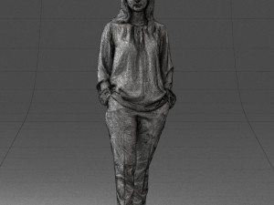 woman in pink sweater 0228 3D 모델