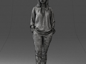 woman in pink sweater 0228 3D 모델