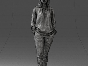 woman in pink sweater 0228 3D 모델