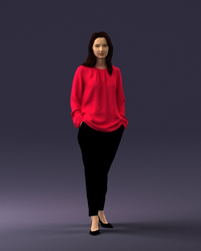 woman in pink sweater 0228 3 d print ready 3D in 3DExport