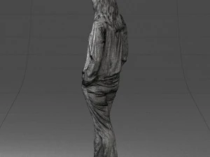 000256 Woman in Red Blouse and Black Pants 0228 3dp 3D Print Model
