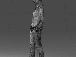 000256 Woman in Red Blouse and Black Pants 0228 3dp 3D Druckmodell