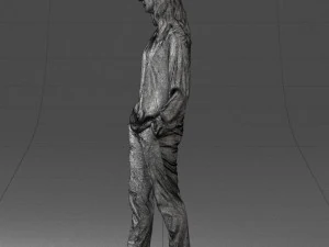 000256 Woman in Red Blouse and Black Pants 0228 3dp 3D Print Model
