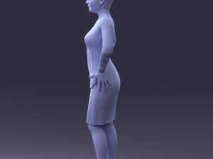 woman blue dress 0323 3d print ready 3D-printmodel