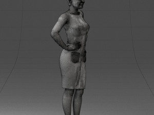 woman blue dress 0323 3d print ready 3D-printmodel