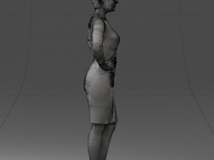 woman blue dress 0323 3d print ready 3D-printmodel
