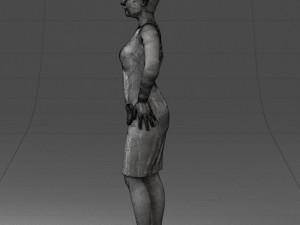 woman blue dress 0323 3d print ready 3D-printmodel