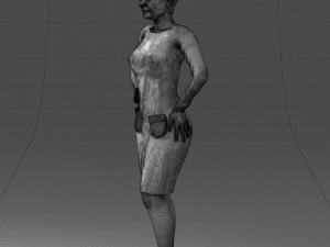 woman blue dress 0323 3d print ready 3D-printmodel